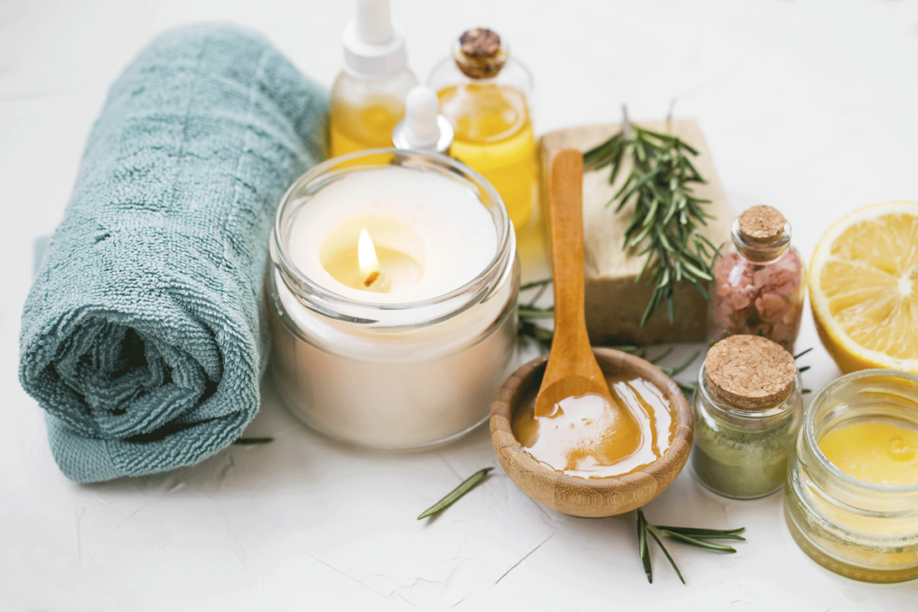 Verschiedene Kosmetische Produkte mit Manuka
